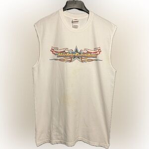 Harley Davidson Sleeveless T-Shirt Sz Large White